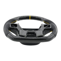 Steering Wheel Leather + Carbon Fibre Yellow Line Fit For Ford Ranger PX2 PX3 Everest UA - image 2