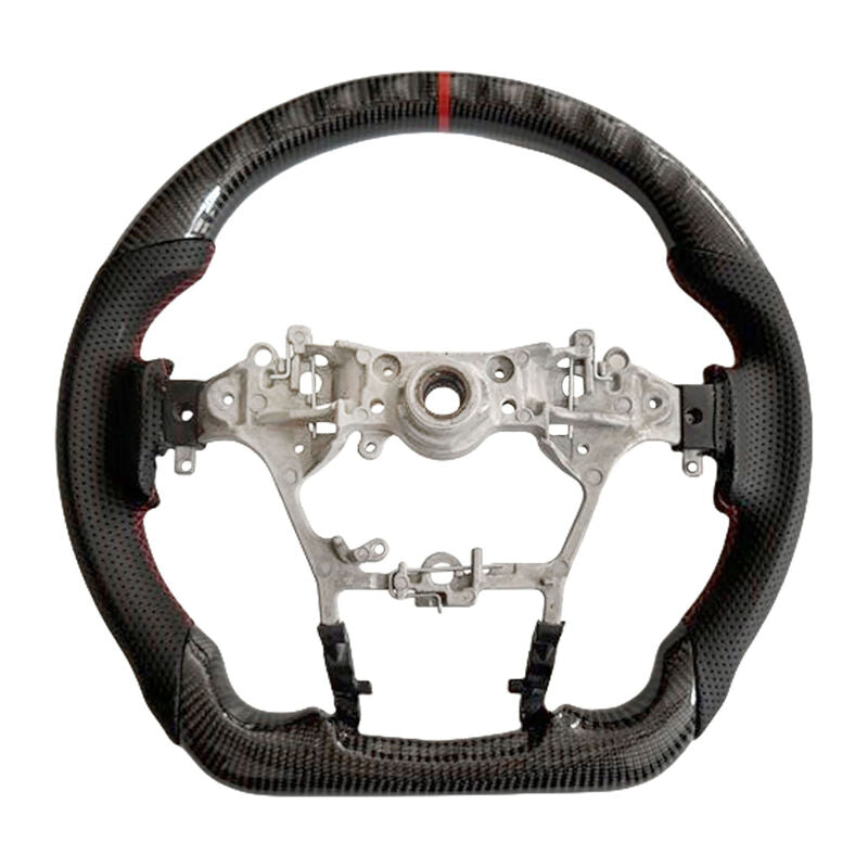 Carbon Fiber Steering Wheel Red Strip Fit For Toyota Hilux Revo SR N80 2015-2022 - image 1