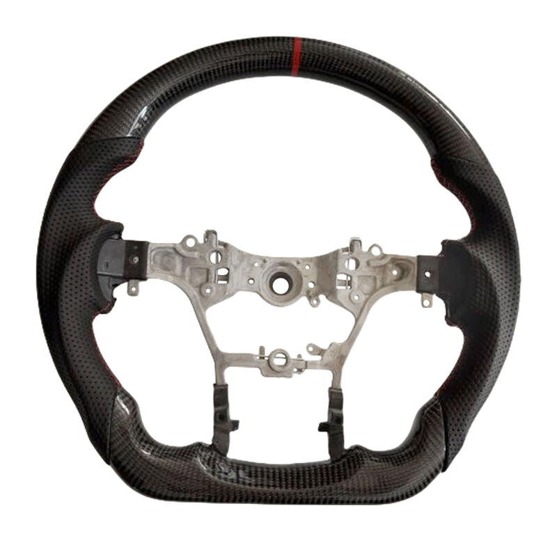 Carbon Fiber Steering Wheel Red Strip Fit For Toyota Hilux Revo SR N80 2015-2022 - image 2