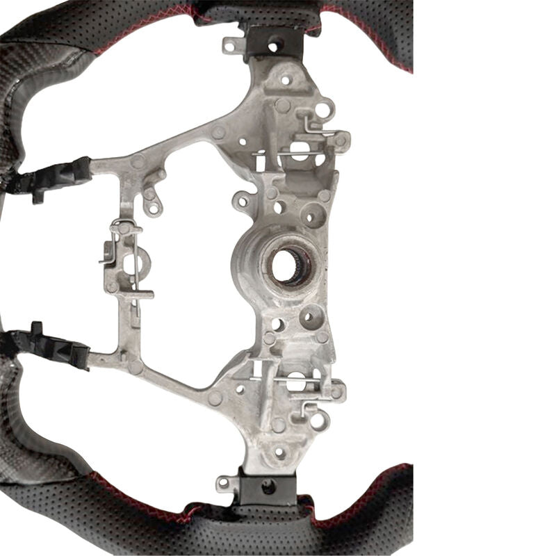 Carbon Fiber Steering Wheel Red Strip Fit For Toyota Hilux Revo SR N80 2015-2022 - image 3