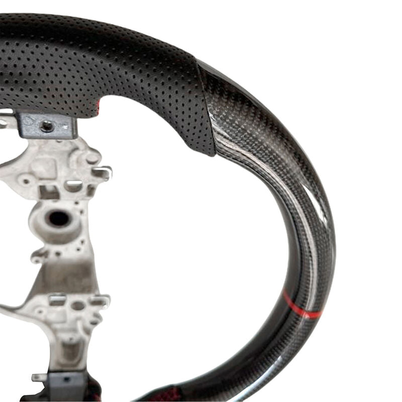 Carbon Fiber Steering Wheel Red Strip Fit For Toyota Hilux Revo SR N80 2015-2022 - image 4