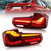 Clear Red 3D OLED Sequential Tail Lights Fit For BMW F30 F35 F80 M3 2012-2018 - image 10