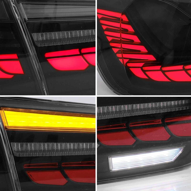 Clear Red 3D OLED Sequential Tail Lights Fit For BMW F30 F35 F80 M3 2012-2018 - image 11