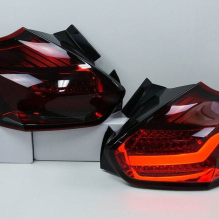 Smoke Red Full LED 3D Light Bar Tail Lights Fit For Ford Focus LZ 2015-2018 - image 3