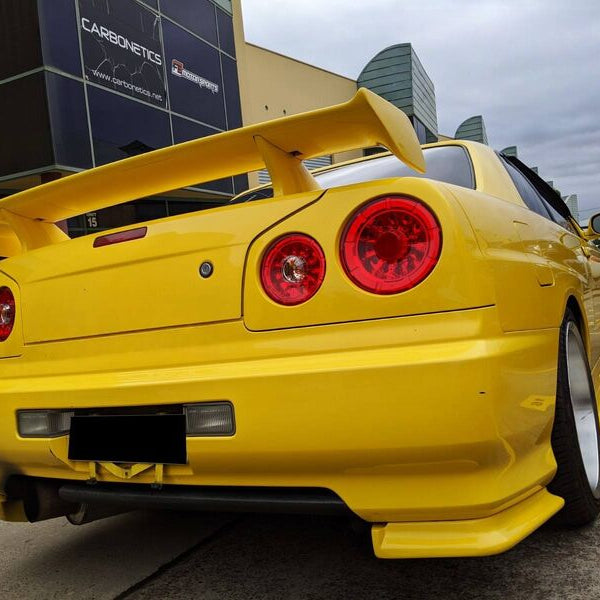 Clear Red LED Tail Lights Fit For Nissan Skyline R34 GTR GTT Coupe 1999-2002 - image 3