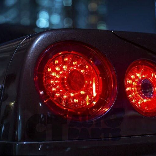 Clear Red LED Tail Lights Fit For Nissan Skyline R34 GTR GTT Coupe 1999-2002 - image 11