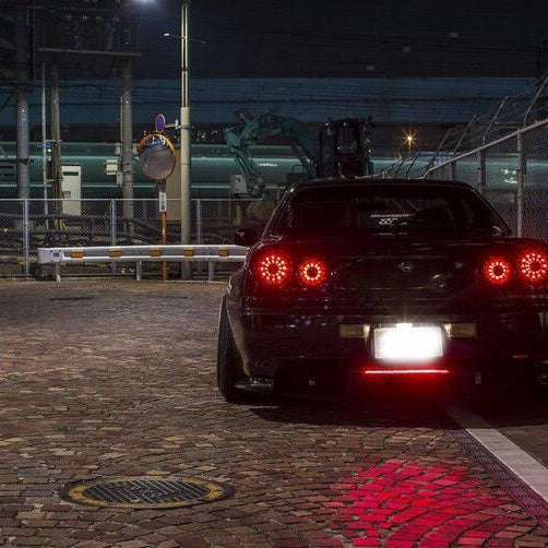 Smoke Red LED Tail Lights Fit For Nissan Skyline R34 GTR GTT Coupe 1999-2002 - image 4