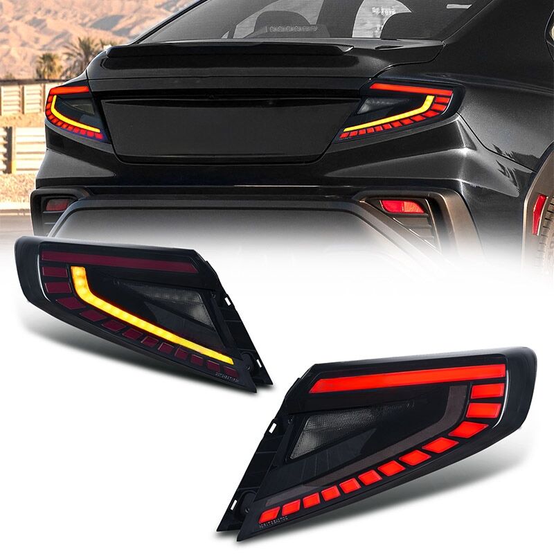 V4 Smoke Red LED Dynamic Taillights Fit For Subaru WRX VB 2022-2025 - image 1