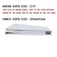21 Ft Gray Fade Awning Vinyl Replacement Fabric Caravan Roll Out Awning - image 14