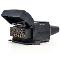 12 Pin Flat Trailer Socket Plug Set Connector Trailer Caravan Camper Adaptor - view 3