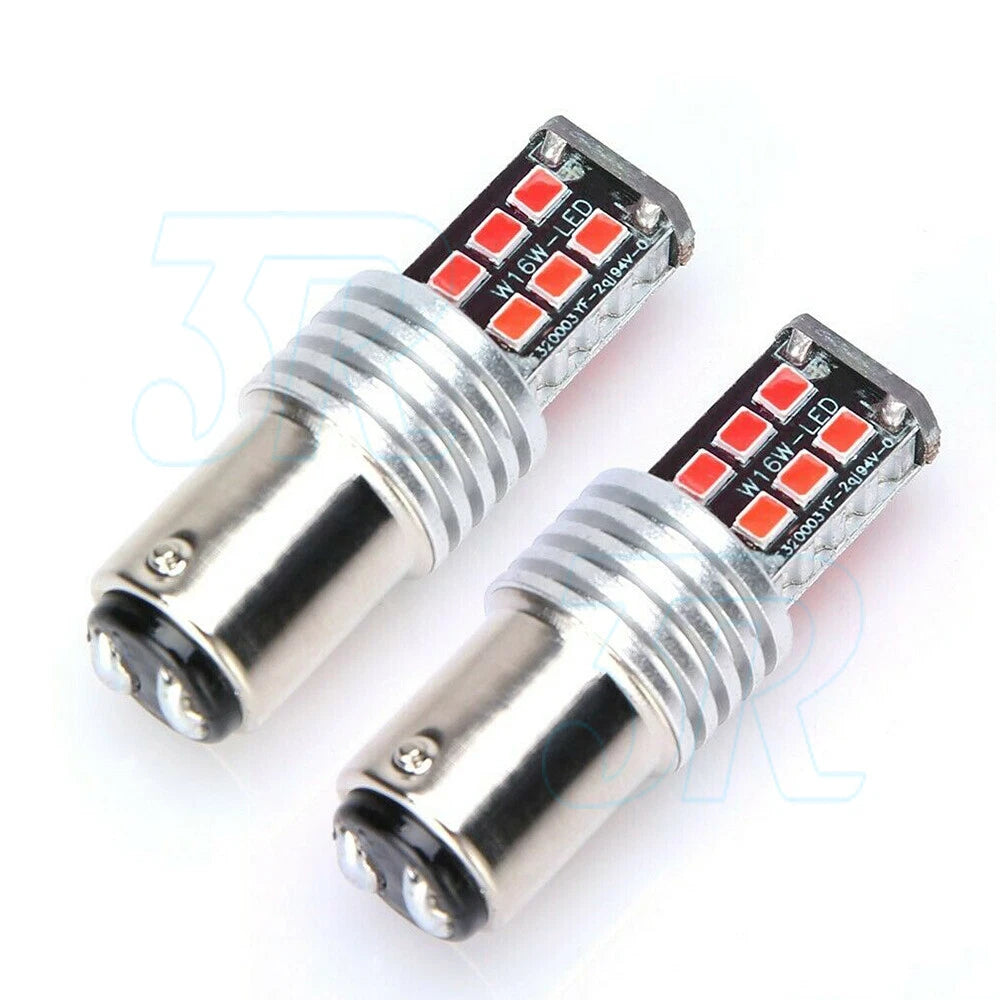 2X BAY15D 1157 P21/15W RED 15 For SAMSUNG 2835 LED BRAKE STOP TAIL LIGHT BULB - view 1