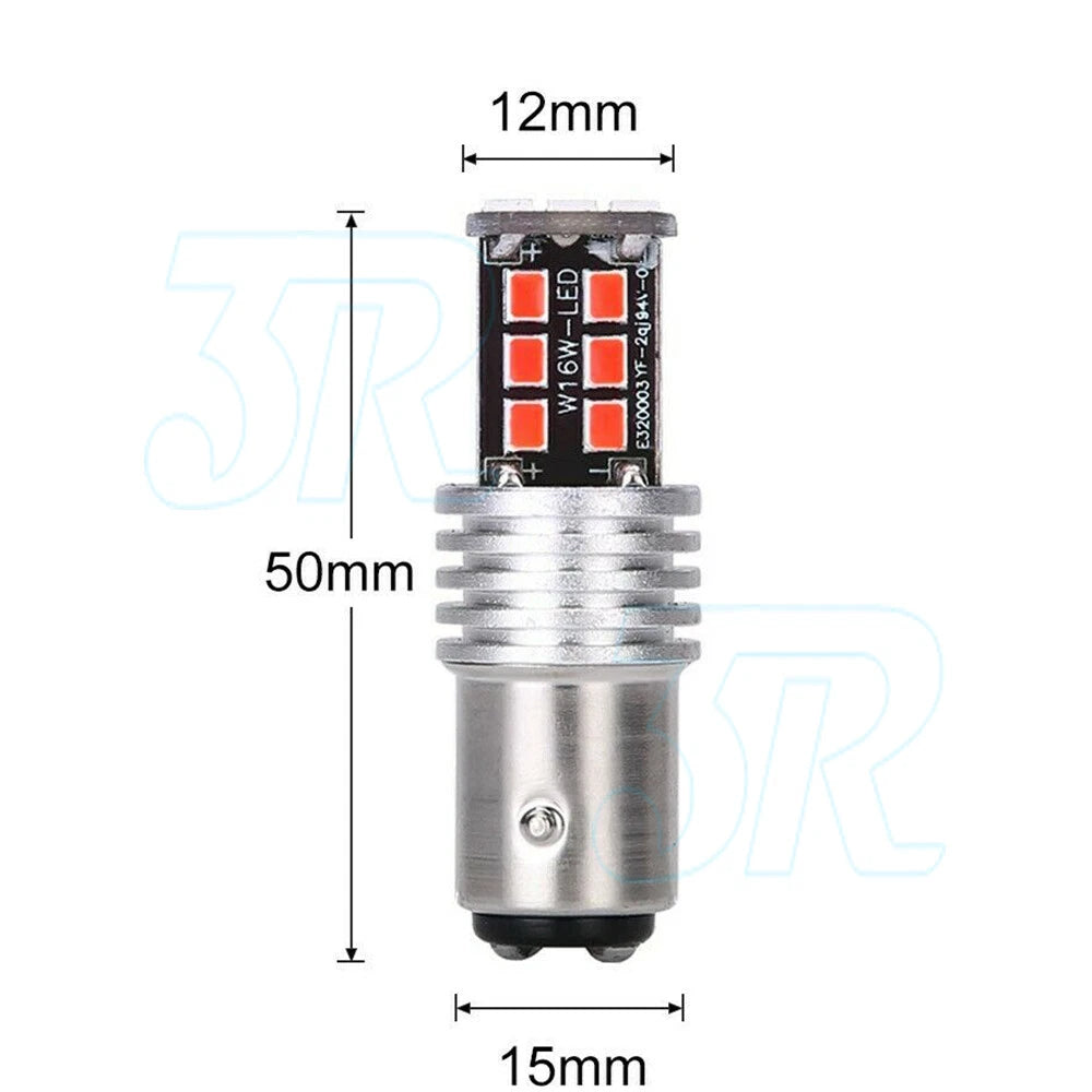 2X BAY15D 1157 P21/15W RED 15 For SAMSUNG 2835 LED BRAKE STOP TAIL LIGHT BULB - view 7