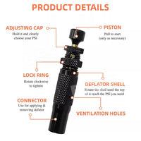 4PCS Portable Tyre Deflators Air Quick Deflator 10~30 PSI Tire Valve Core Tool - view 2