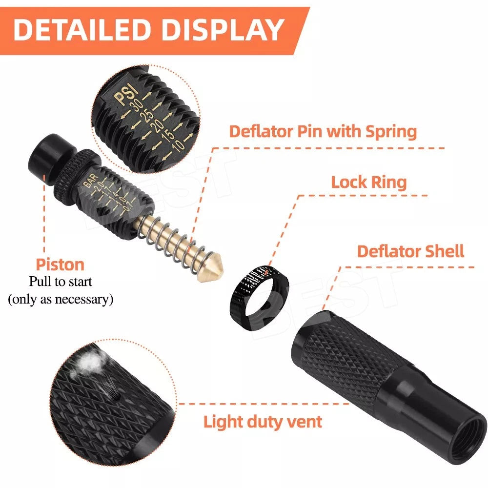 4PCS Portable Tyre Deflators Air Quick Deflator 10~30 PSI Tire Valve Core Tool - view 3