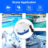 12V 1100GPH Bilge Pump Boat Automatic Water Auto Marine Submersible Float Switch - view 6
