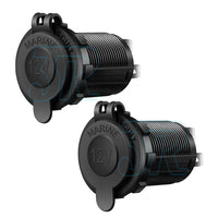 2X 12V Car Cigarette Lighter Socket Waterproof USB Charger Power Adapter Outlet - view 1