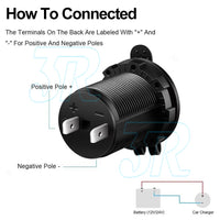 2X 12V Car Cigarette Lighter Socket Waterproof USB Charger Power Adapter Outlet - view 6