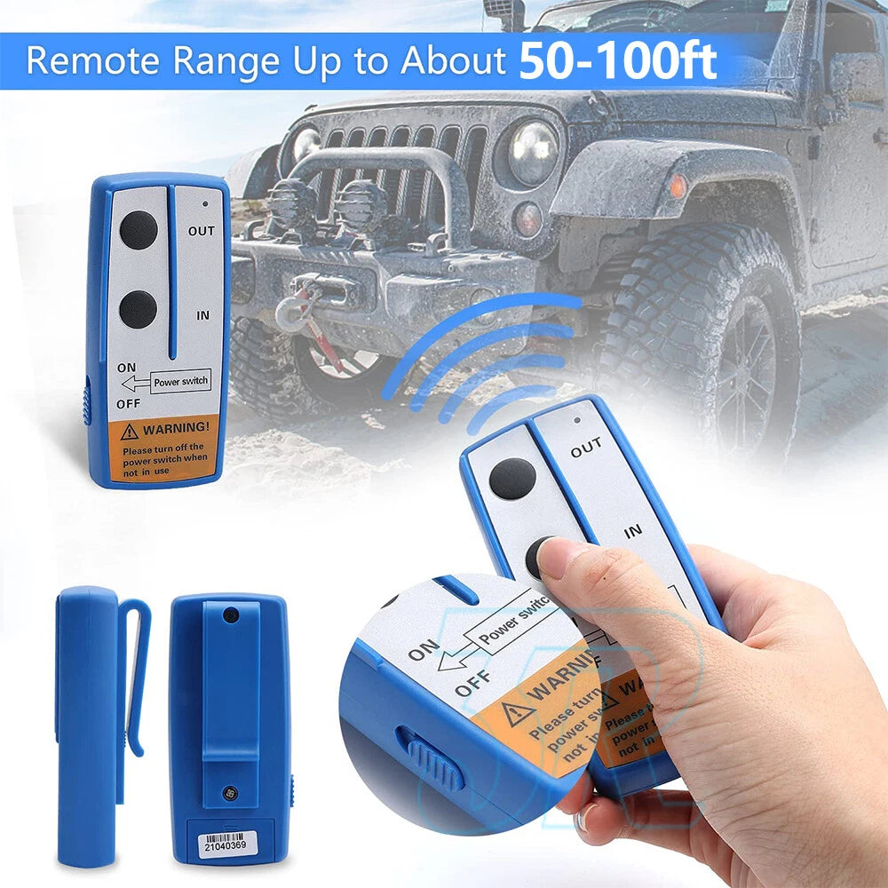 12V 50-100ft Wireless winch remote control Switch Kit Universal For Jeep ATV SUV - view 2