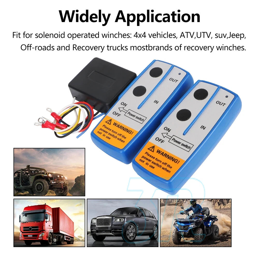 12V 50-100ft Wireless winch remote control Switch Kit Universal For Jeep ATV SUV - view 7