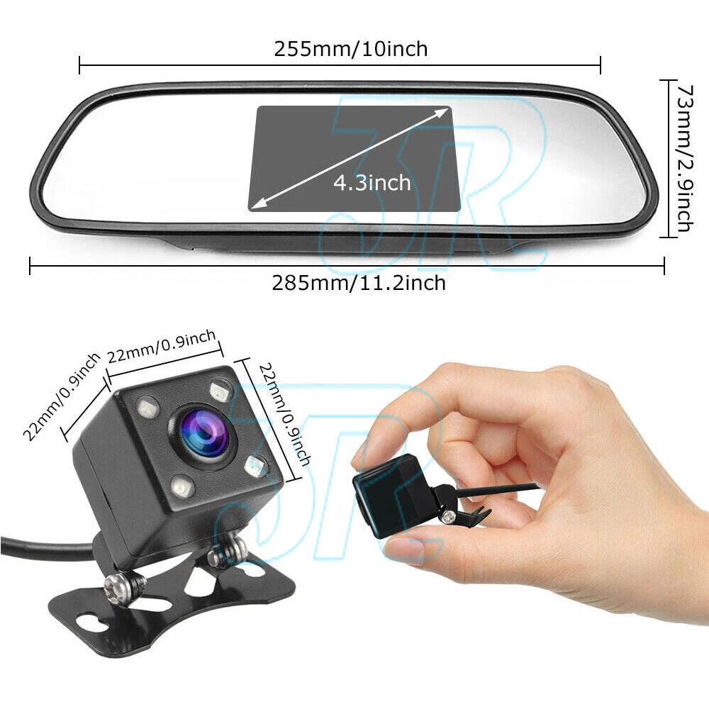 Reverse Camera 4.3in Reversing Camera Rear View Cam Kit Waterproof HD Camera - view 7