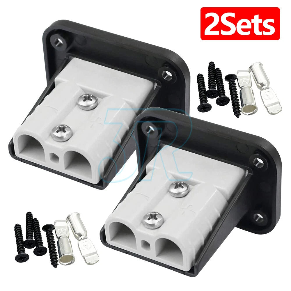 UP 8Set Flush Mount 50Amp Anderson Plug Mounting Bracket Panel Cover for Caravan - view 10