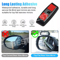 2x Adjustable Blind Spot Wide Angle Rear View Side Mirror for Universal Car - view 3