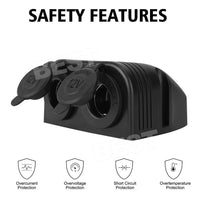 12V Socket Dual Power Sockets 12 Volt Cigarette Lighter Socket Interior Outlet - view 1