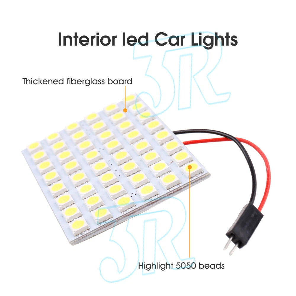 8X 48 LED 3528 SMD Car WHITE Lights Panel Bulb Lamp T10 BA9S Dome Festoon - view 1