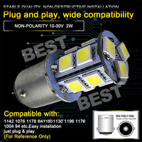 8X White BAY15D 13SMD LED 1156 Car Tail Brake Stop Tail Light Bulb Globe 12v - view 4