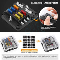 23PCS 6 Way Blade Fuse Box Block Holder Indicator LED Light 12V/32V Car Marine - view 4