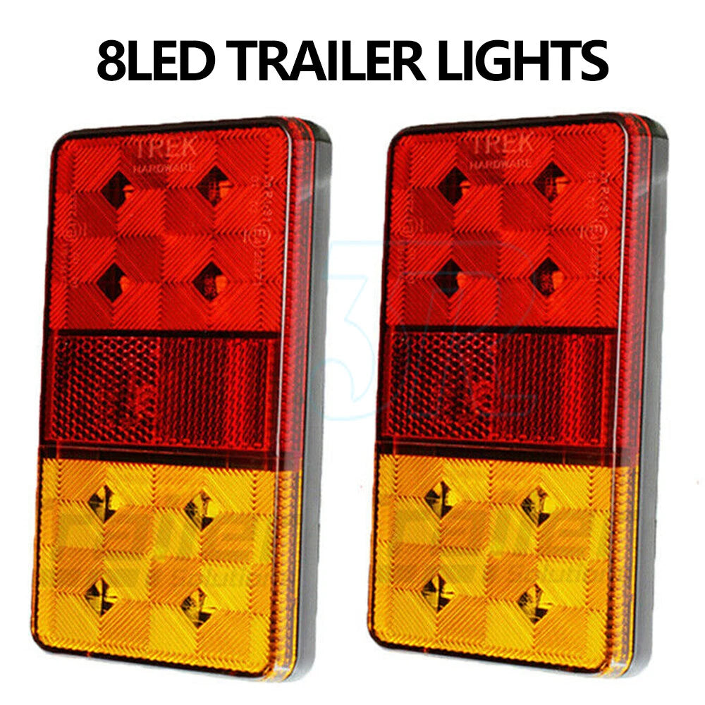 2x LED Led Tail TRAILER LIGHTS TAIL LAMP STOP INDICATOR 12V VOLT 4WD 4X4 CAMPER - view 1