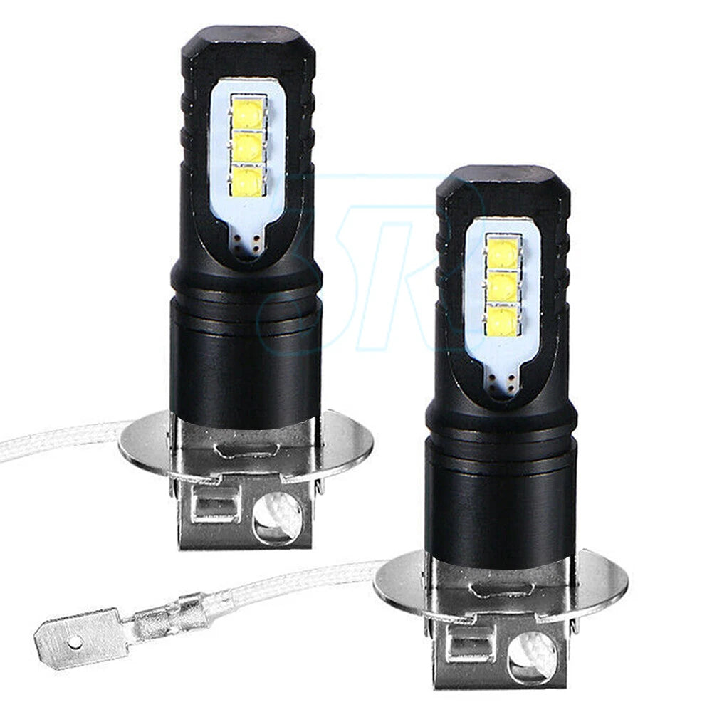 2X NIGHTEYE 2pcs H3 80W 6000K LED Fog Driving Light Bulbs Car Lamp Globes White - view 1