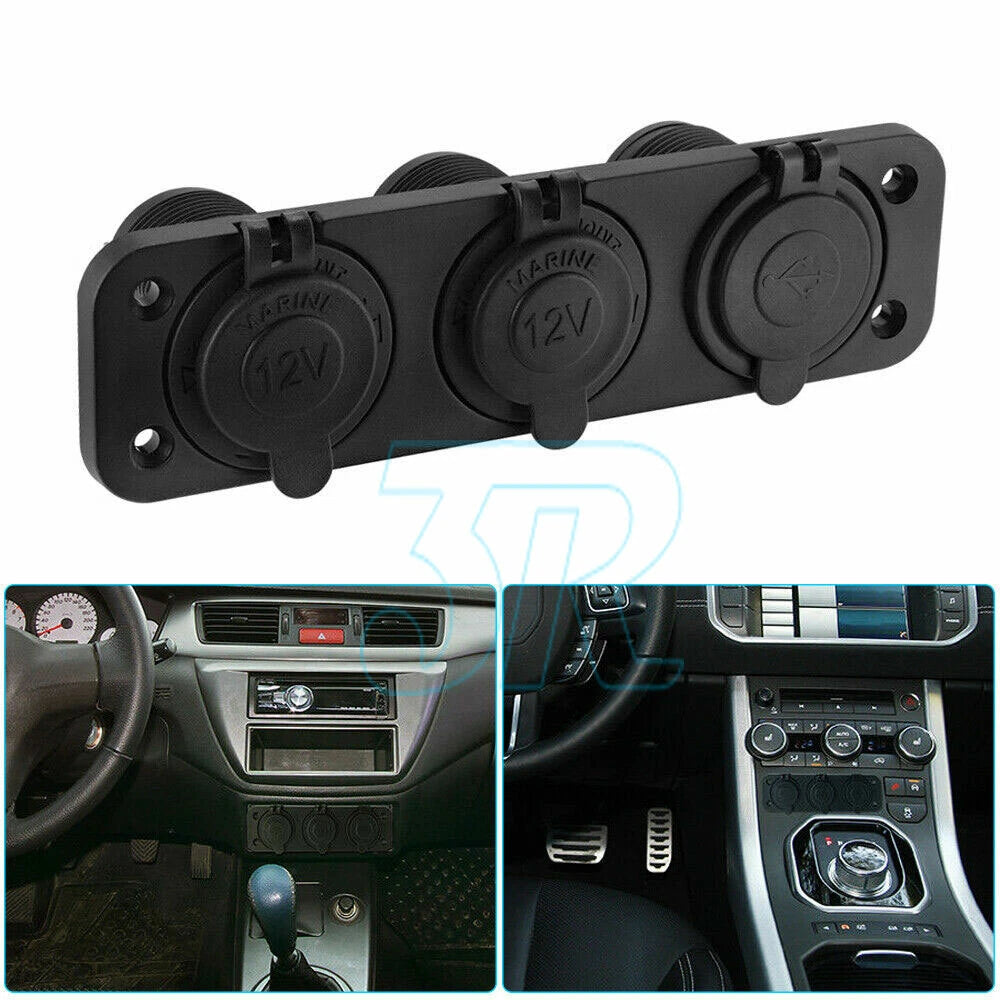 12V Cigarette Lighter Socket Adapter Power Plug DC USB Charger Car Boat Caravan - view 9