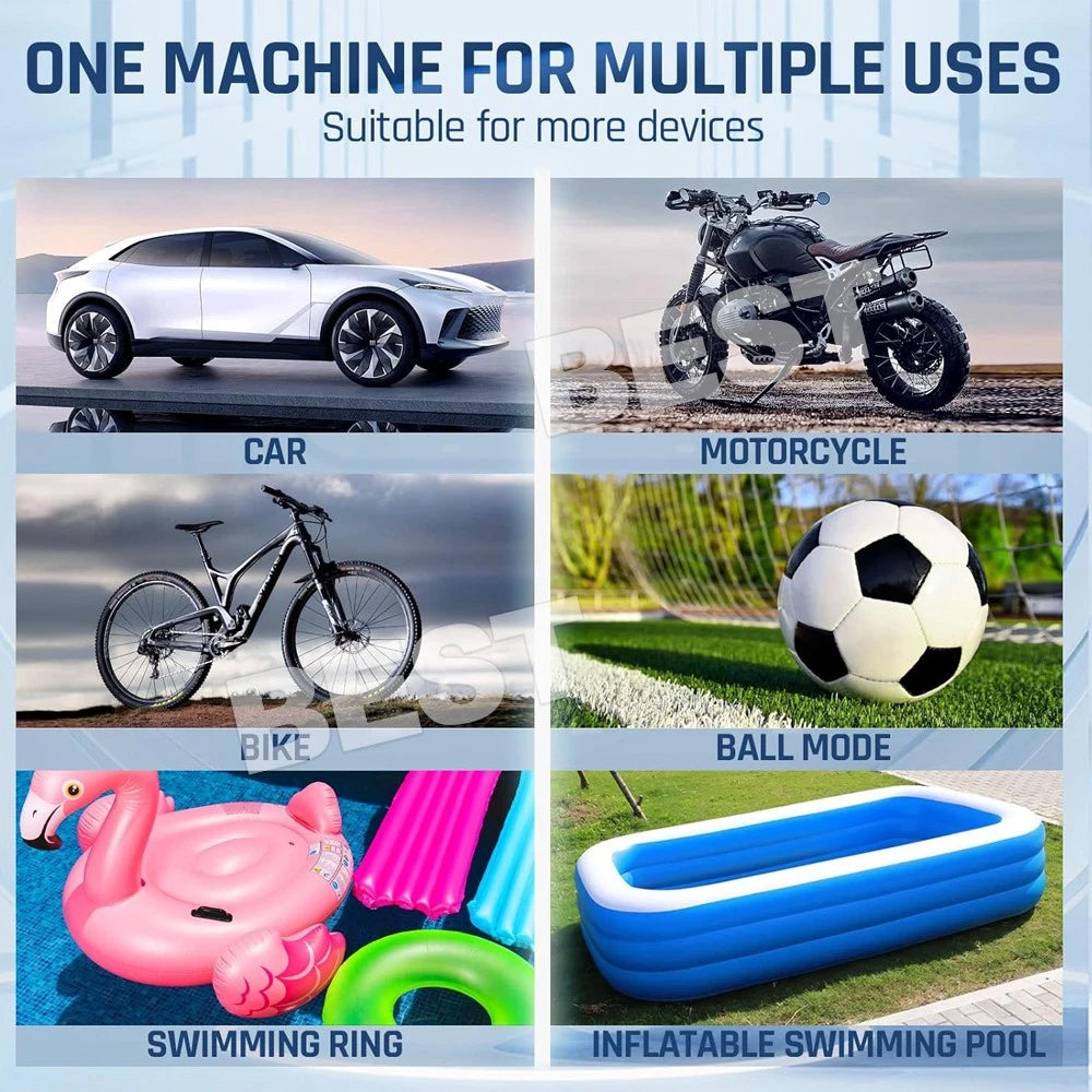 Car Bike Tire Air Inflator Portable Tyre Electric Pump Cordless Rechargeable - view 8
