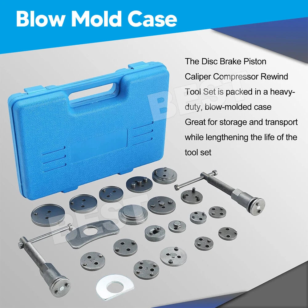 23PCS High Quality Durable Disc Brake Wind Back Tool Kit & Ratchet Caliper - view 2