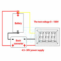LED Display Digital Voltmeter 0-100V Car Gauge Voltage Volt Panel Meter 3 Wire - view 7