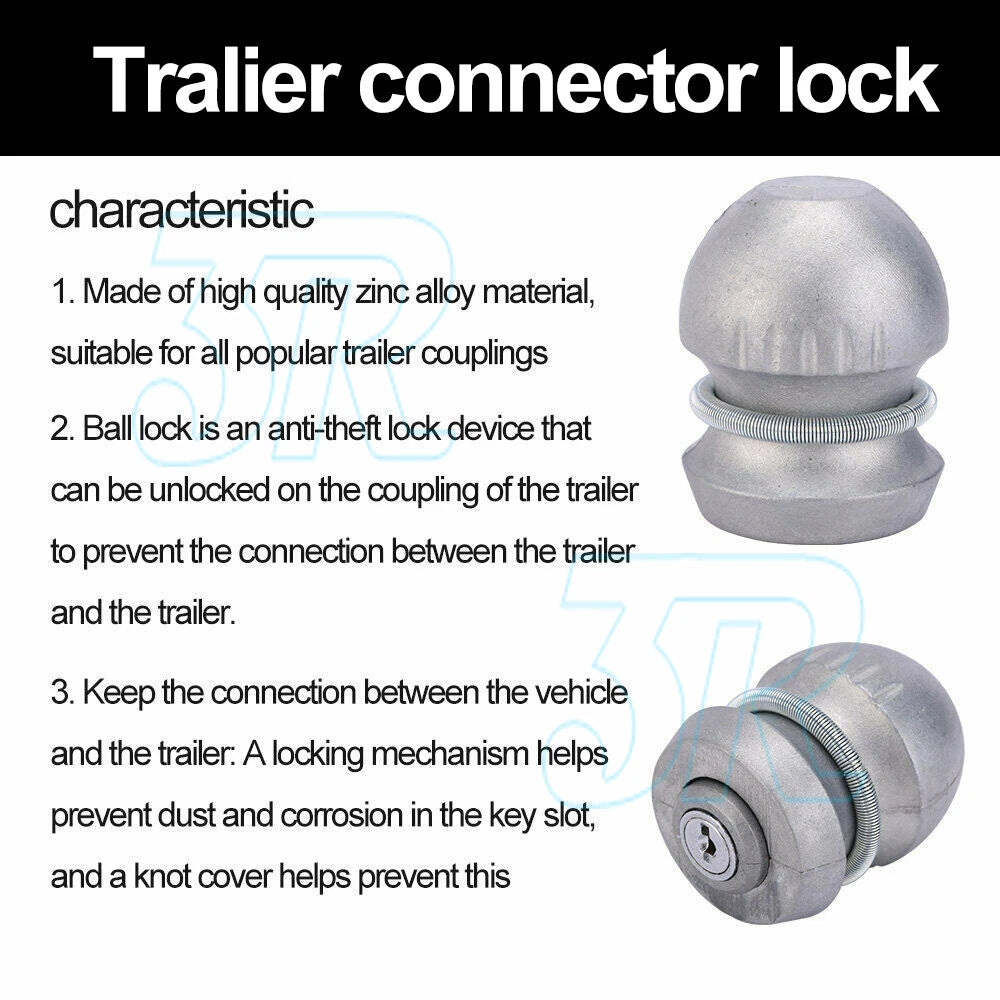 Anti Theft Trailer Coupling Hitch Lock Tow Ball Car Caravan Security Tool Kit - view 4