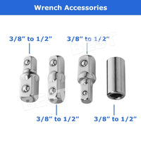 Spanner Extension Wrench Set Offset Ratchet Spanner Extender with-Adapter Socket - view 3