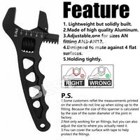 3AN-12AN Multitool Adjustable Aluminum Alloy Wrench Fitting Spanner Repair Tool - view 5