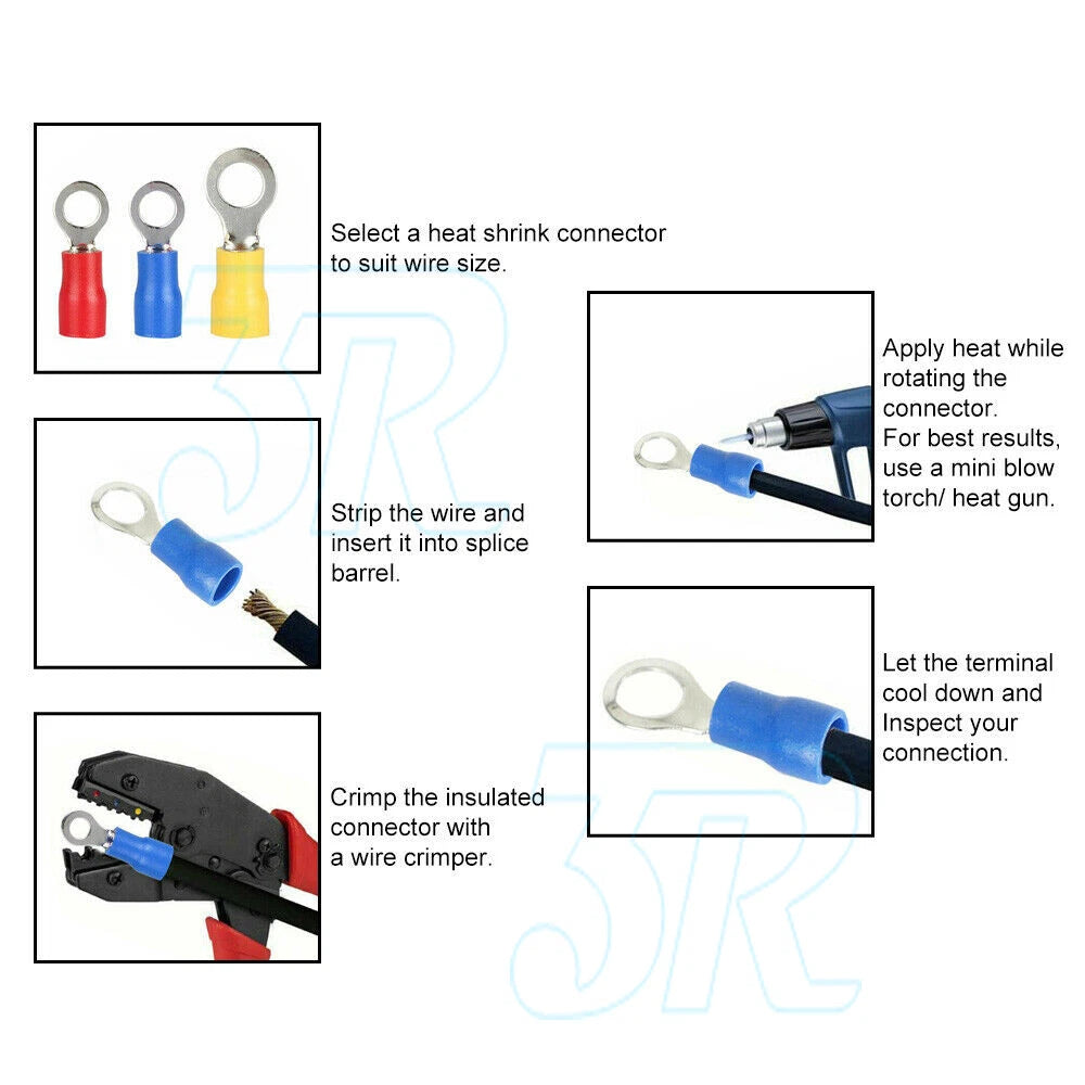 720pcs Crimp Terminals Insulated Electrical Wire Butt Connector Assorted Kit - view 7