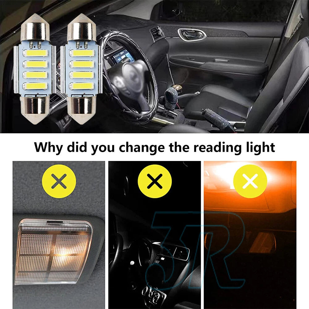 31MM FESTOON 7020 4SMD LED INTERIOR DOME MAP LIGHT BULB GLOBE 12V CAR 4WD - view 1