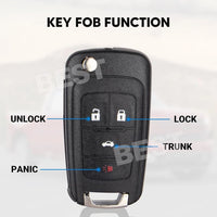 5 Buttons For Holden Commodore VF 2013-2017 Flip Remote Car Key Shell Case Fob - view 1