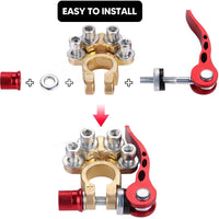 Pair 12V 4-Way Car Battery Terminals Isolator Batteries Connector Clamp Caravan - view 6
