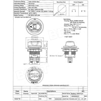 Mini Battery Master Switch For Marine, Auto, RV 12, 24v Boat Rotary Switch - view 6