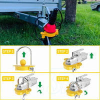 Trailer Parts Coupling Lock Universal Hitch Tow Ball 2 Keys Caravan Antitheft - view 8