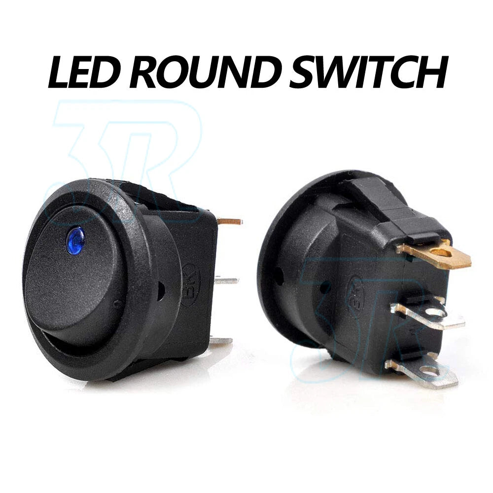 10x Blue Light LED 12V Car Boat Truck Round Rocker Toggle ON/OFF Round Switch - view 2