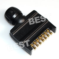 7 Pin Flat Trailer Plug Male Female Socket Set Caravan Boat Adaptor Connector - view 4