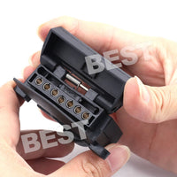 7 Pin Flat Trailer Plug Male Female Socket Set Caravan Boat Adaptor Connector - view 5