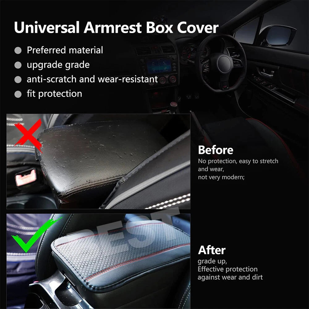 AU Universal Car Armrest Cover Center Console Box Pad Protector Accessories - view 5