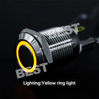 4X 12V 12mm Car Boat Push Button Metal Momentary Switch LED Light Waterproof - view 2